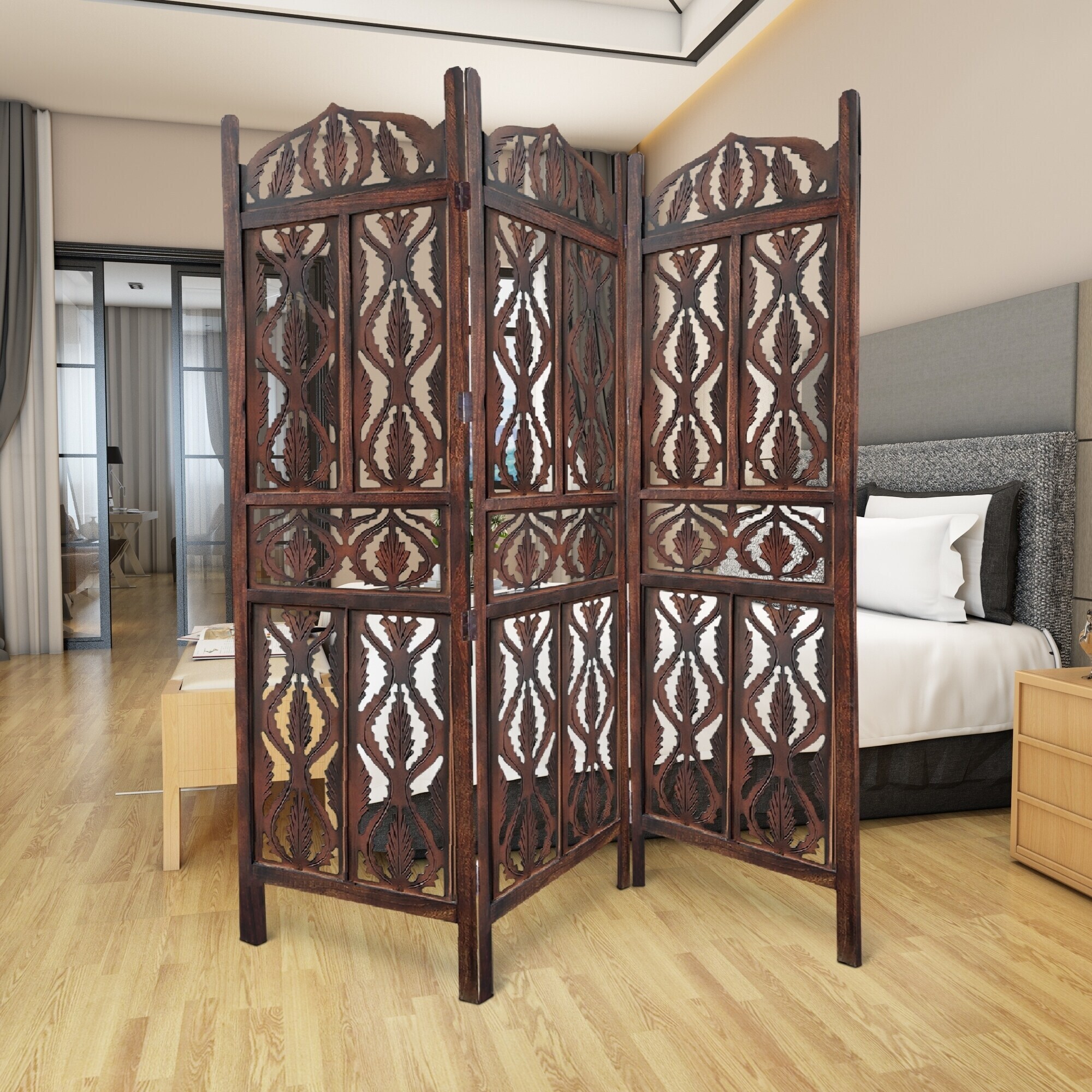 Wooden screen panels