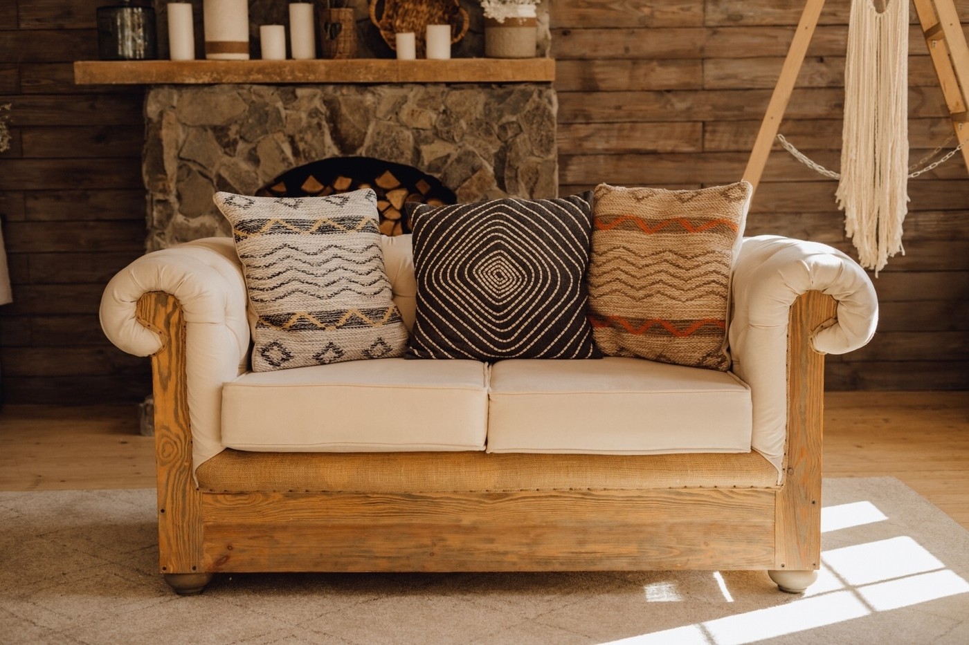 Wooden sofa