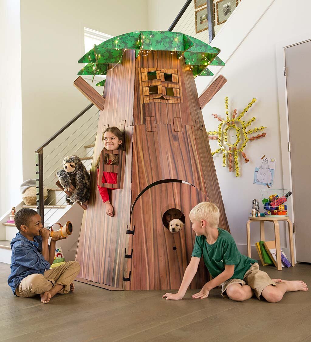 2 7’ × 4 4’ Indoor Cardboard Playhouse