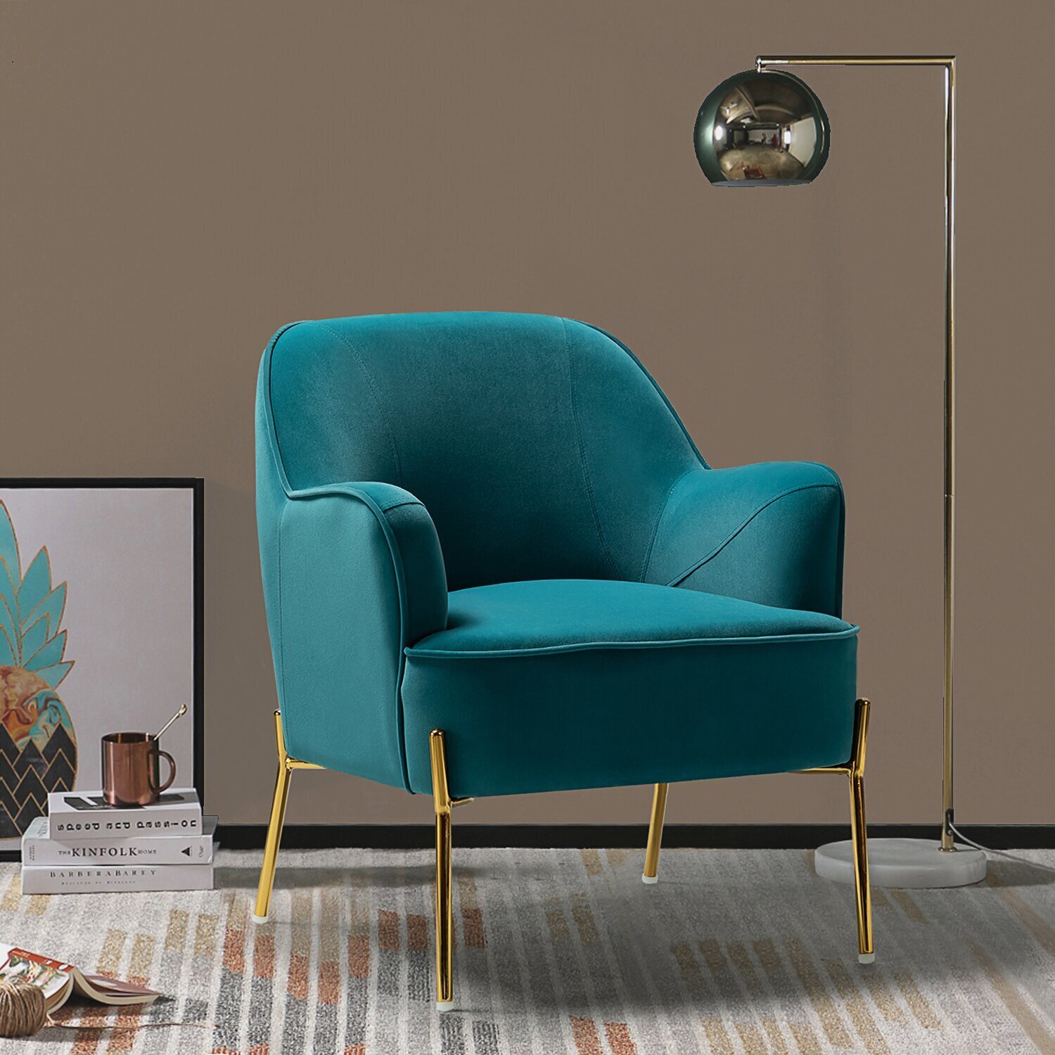 26” Wide Velvet Armchair