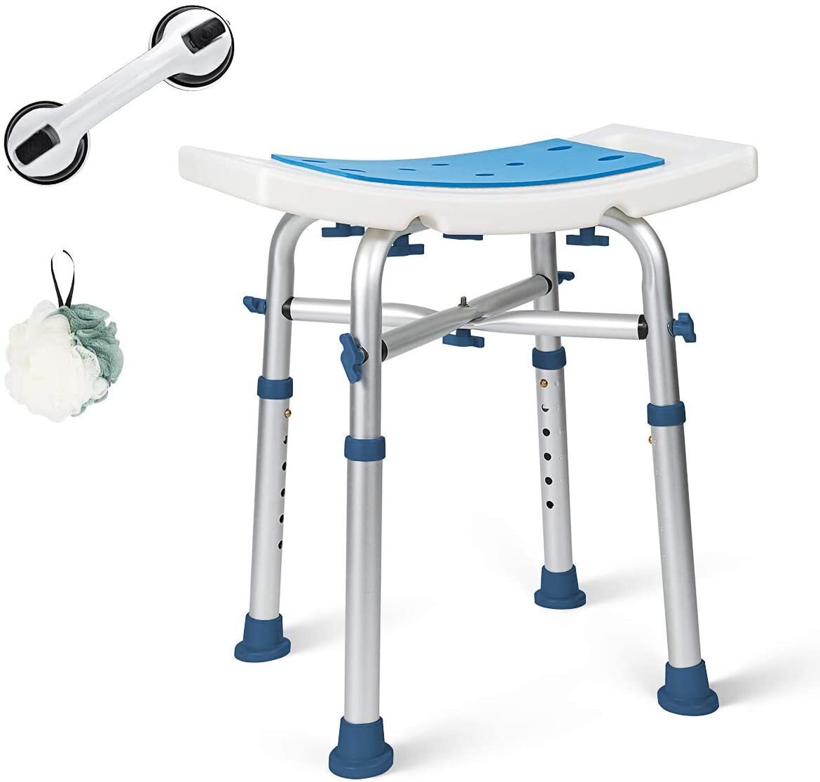 500 lb Capacity Stool with Grab Bar 