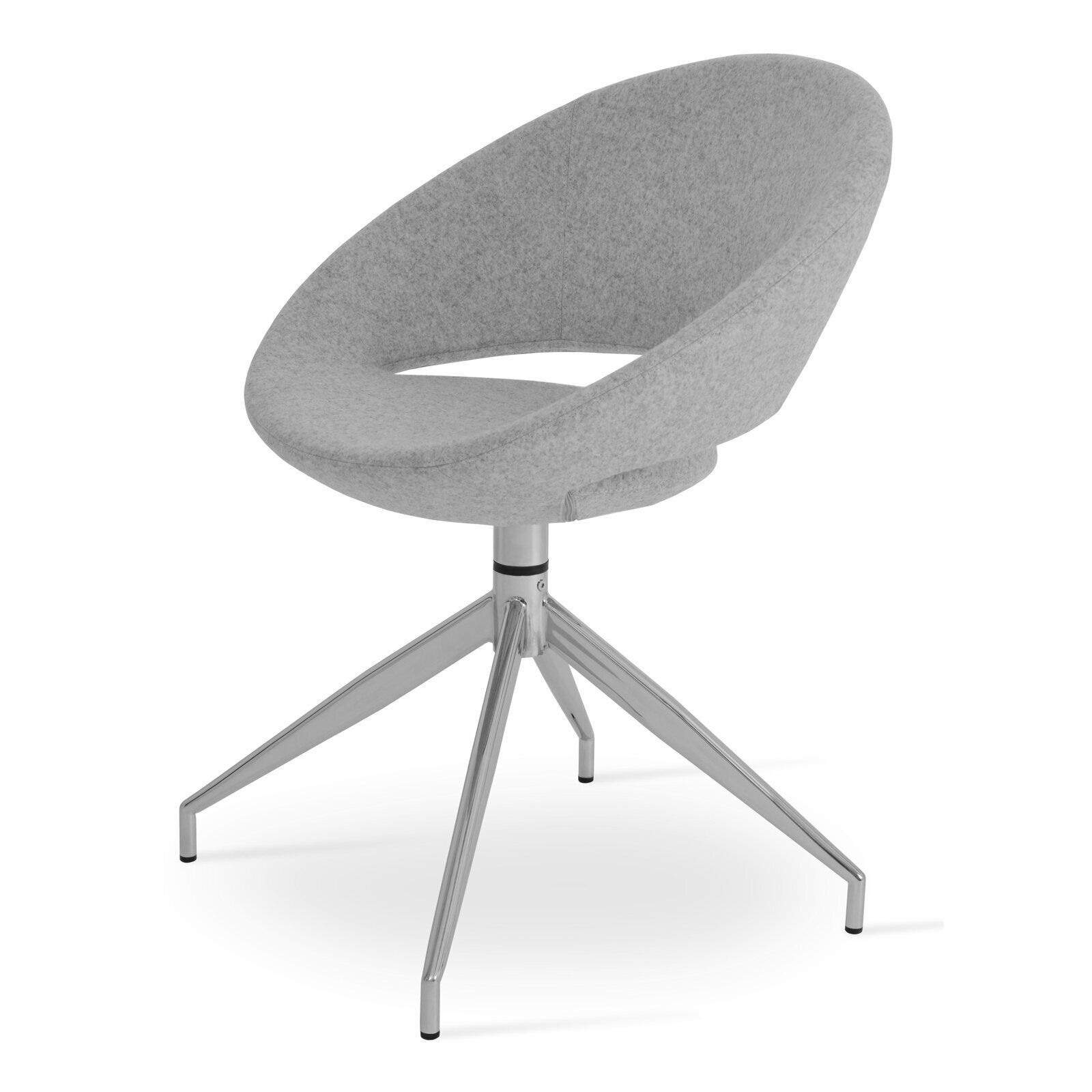 60 32cm Wide Wool Swivel Papasan Chair
