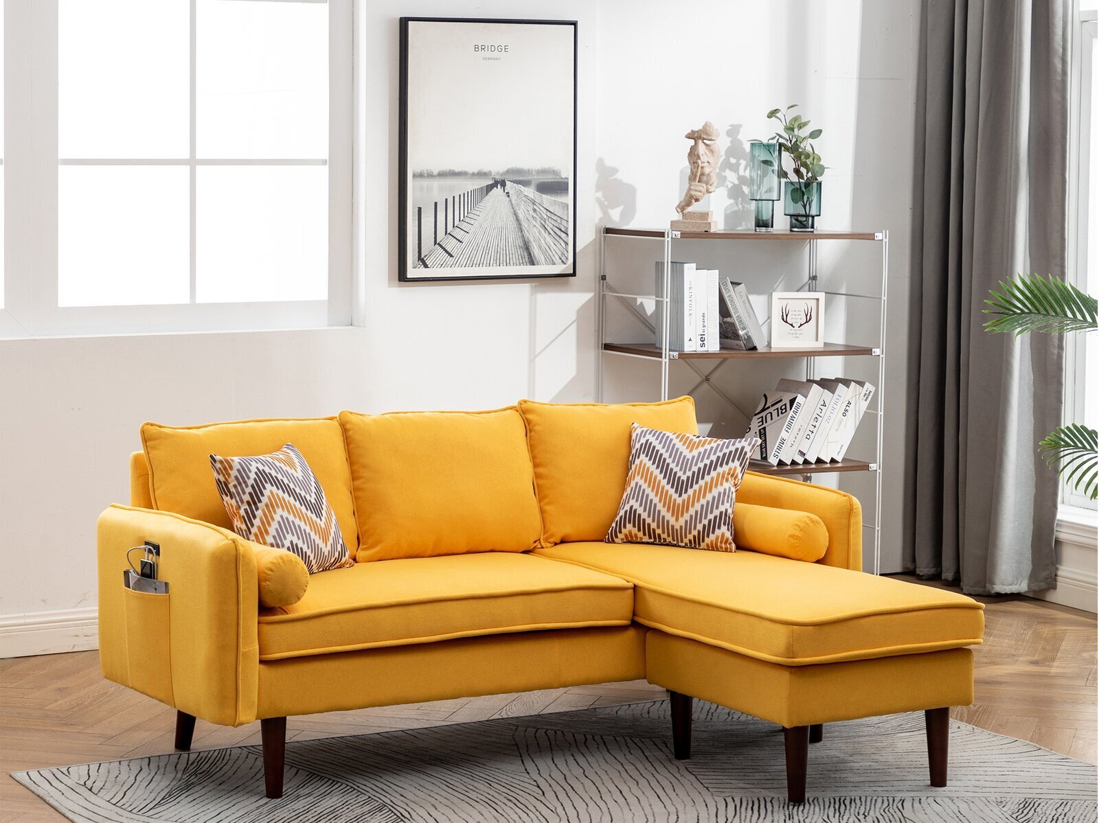 70” Wide Reversible Sofa & Chaise
