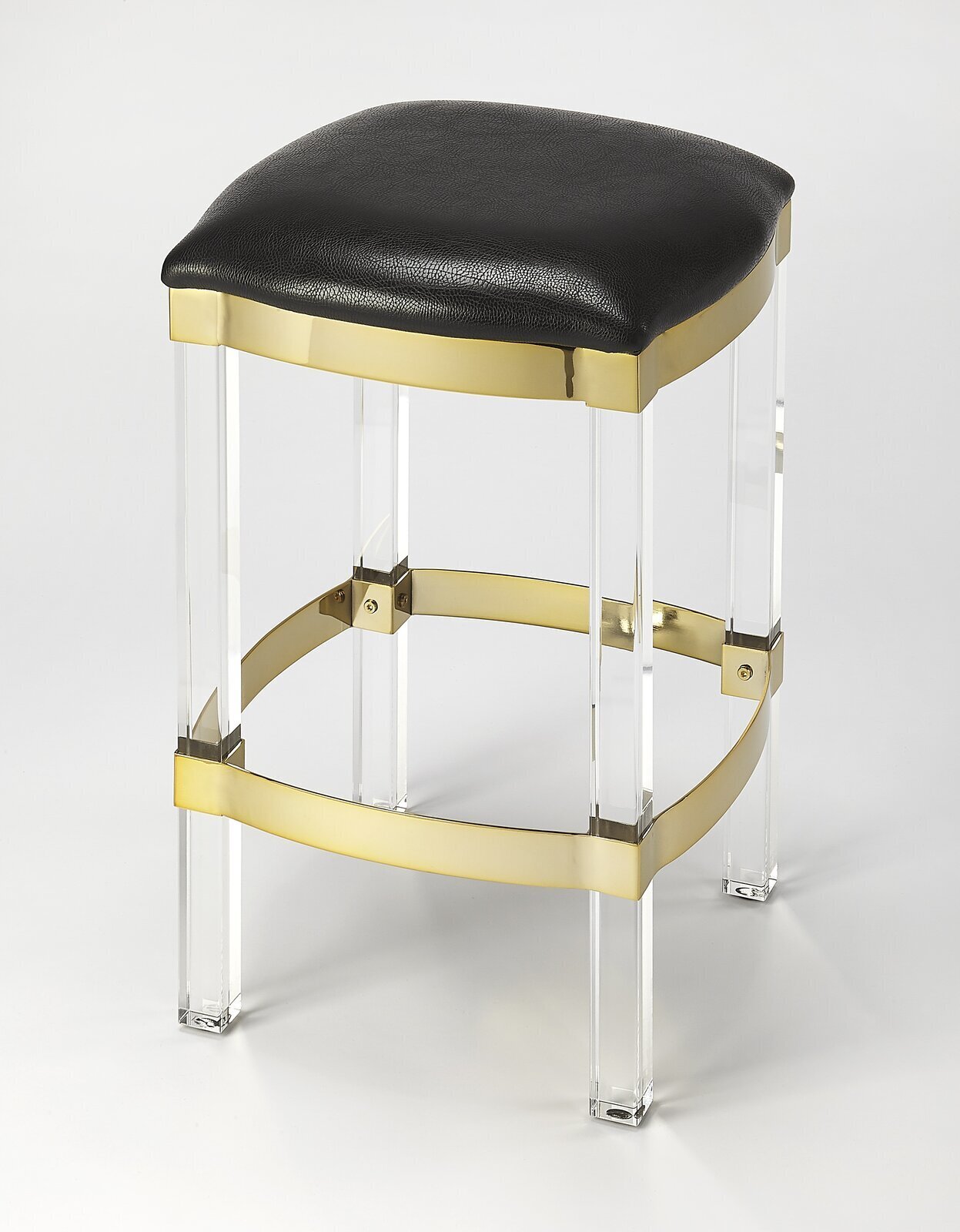 Acrylic and Leather Bar Stool