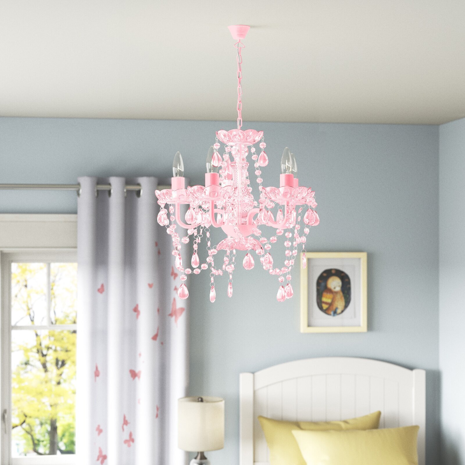 All Over Pink Girl Chandelier for Bedroom