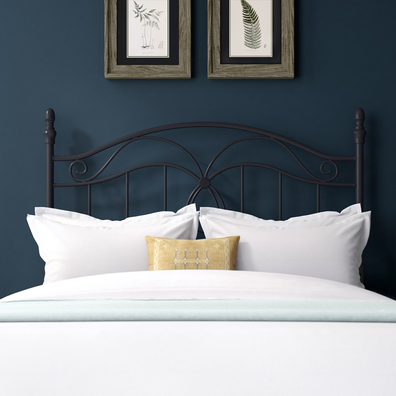Antique Headboard with a Delicate Vibe