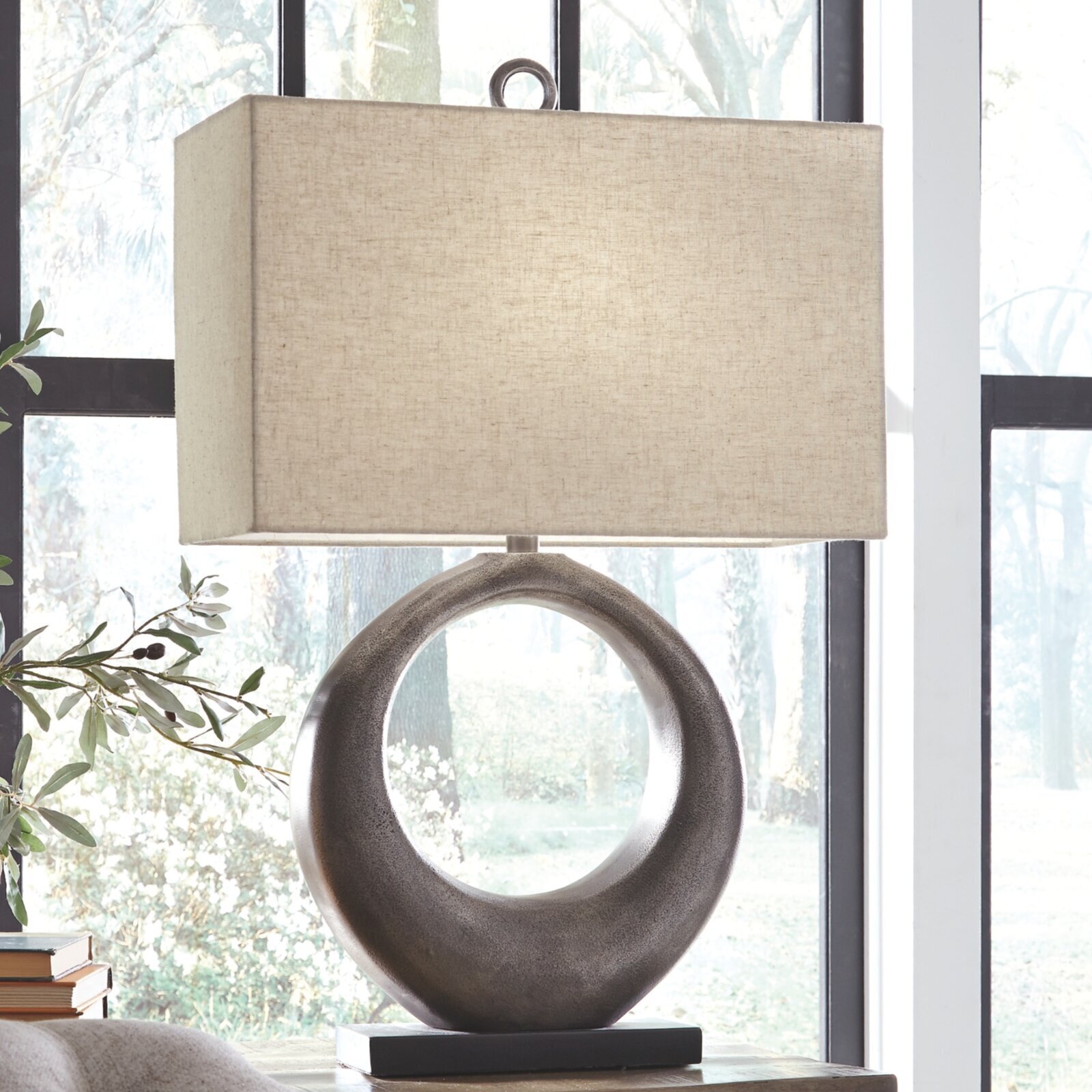 Antique Pewter table lamp