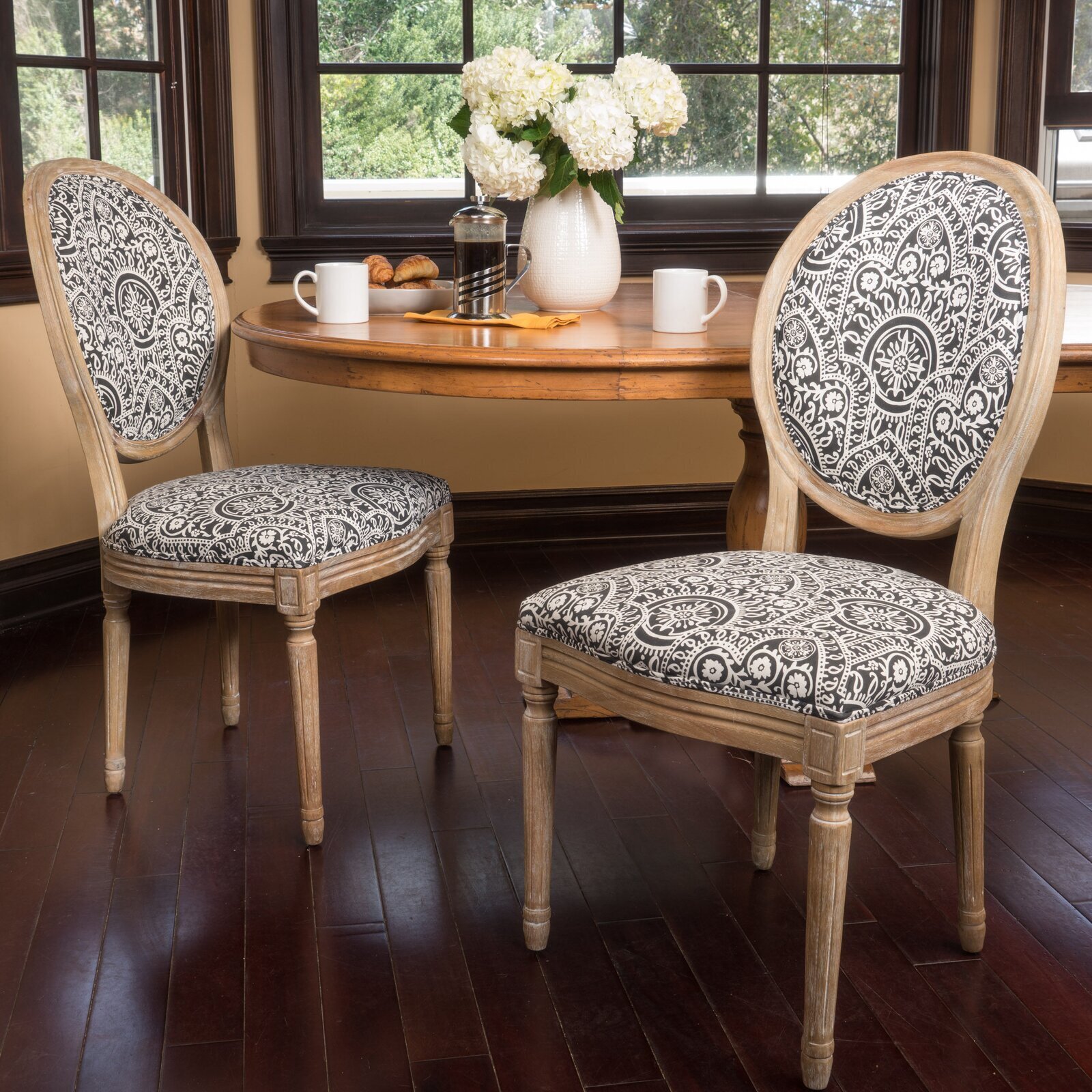 Antique Style King Louis Back Side Chairs