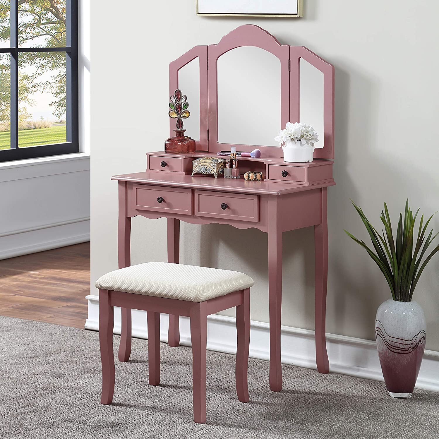 Antique Style Makeup Vanity