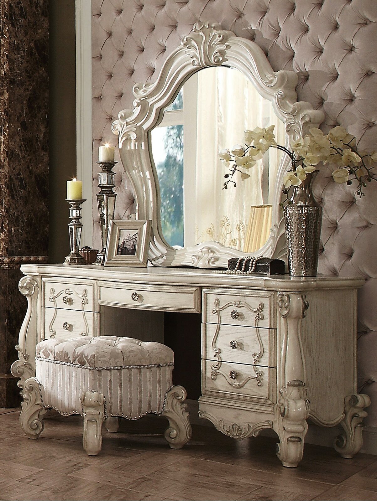 Antique Style Vanity Stool