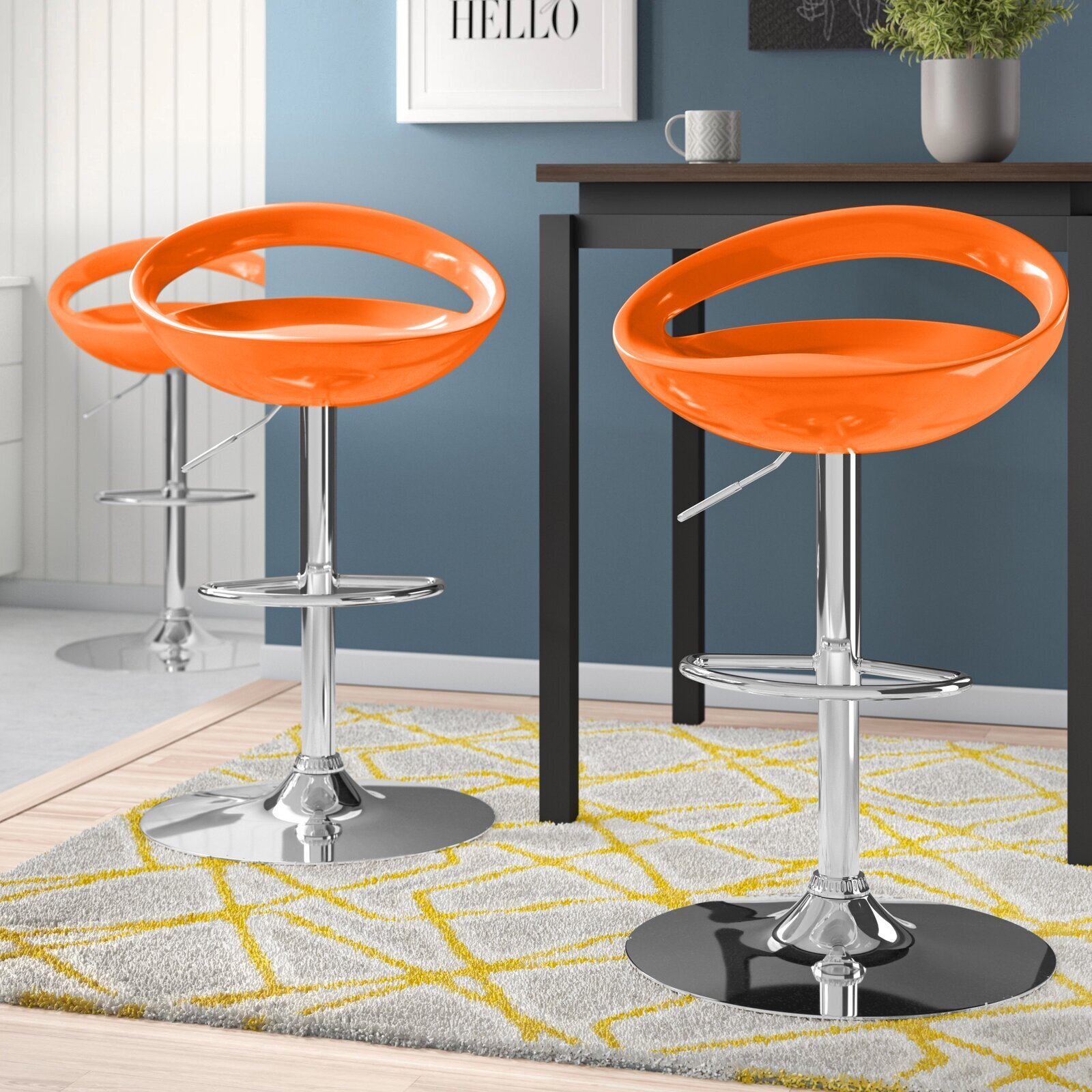 Armless Modern Bar Stool