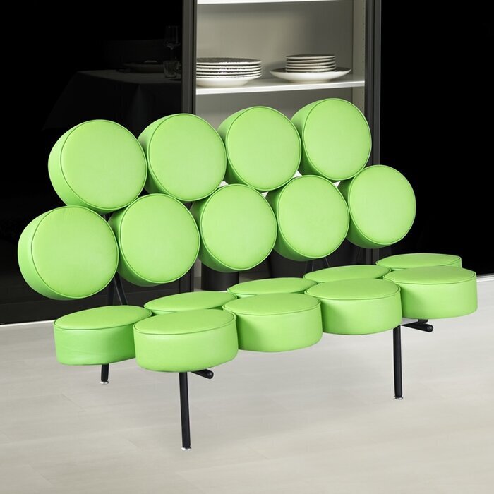 Armless Pop Art Leather Sofa