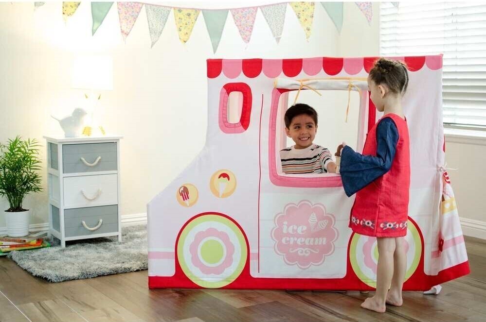 Asweets Ice Cream Truck Indoor Canvas Playhouse Play Tent For Kids