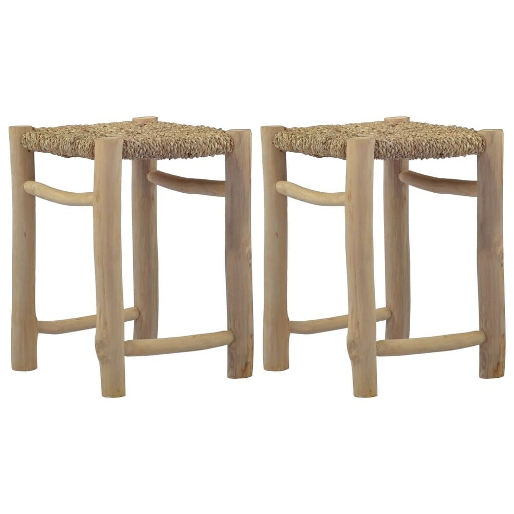 Backless Seagrass Barstools