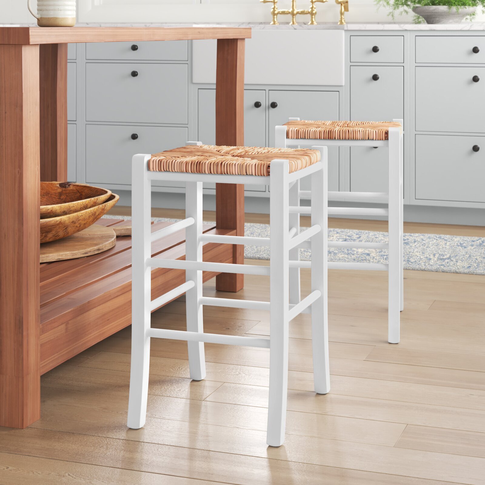 Backless square bar stools