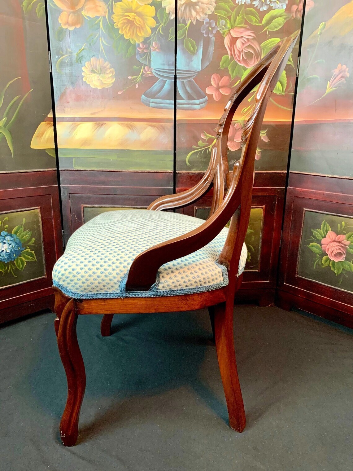 Balloon back Victorian chair