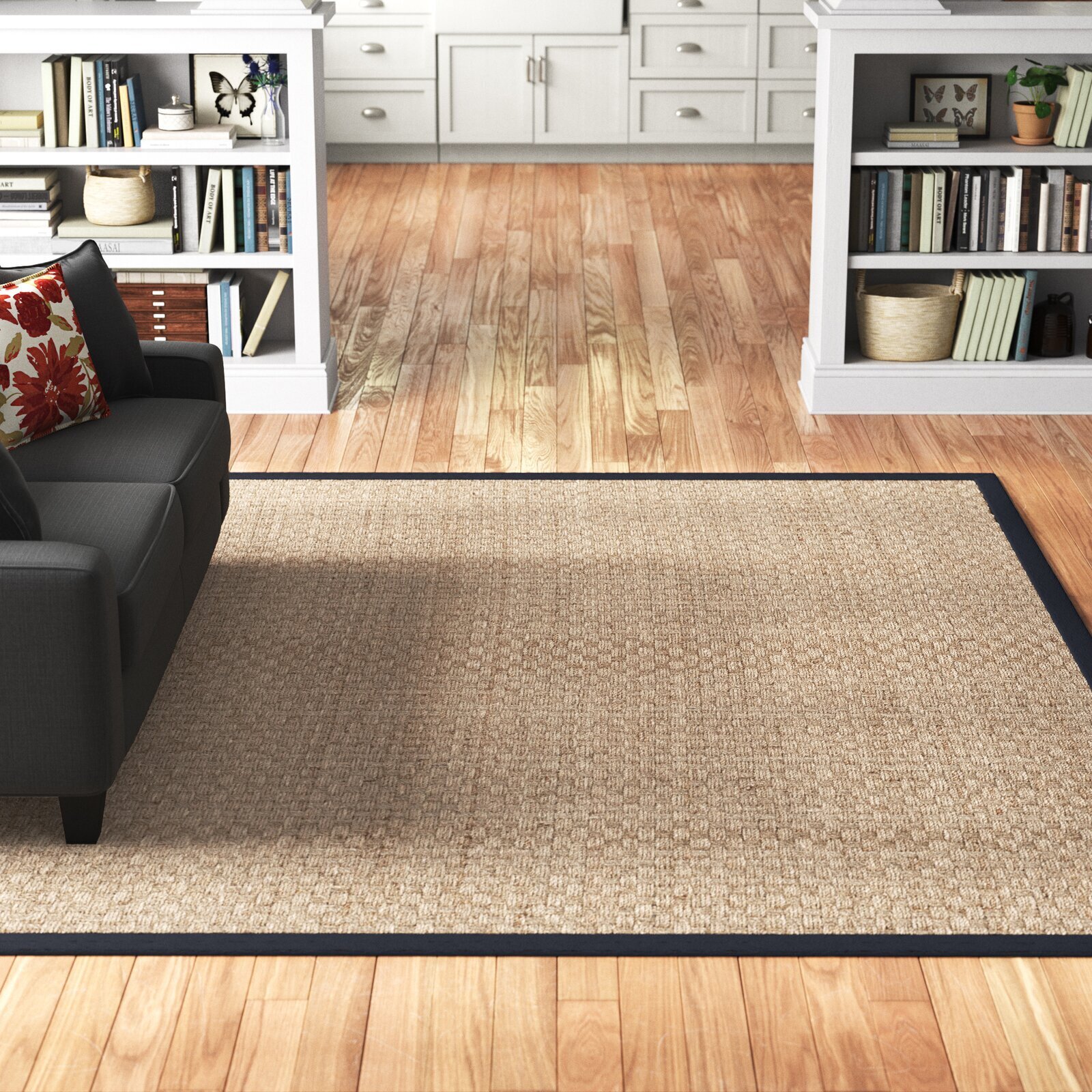 Bamboo and Seagrass Rectangle Shaped Area Rug