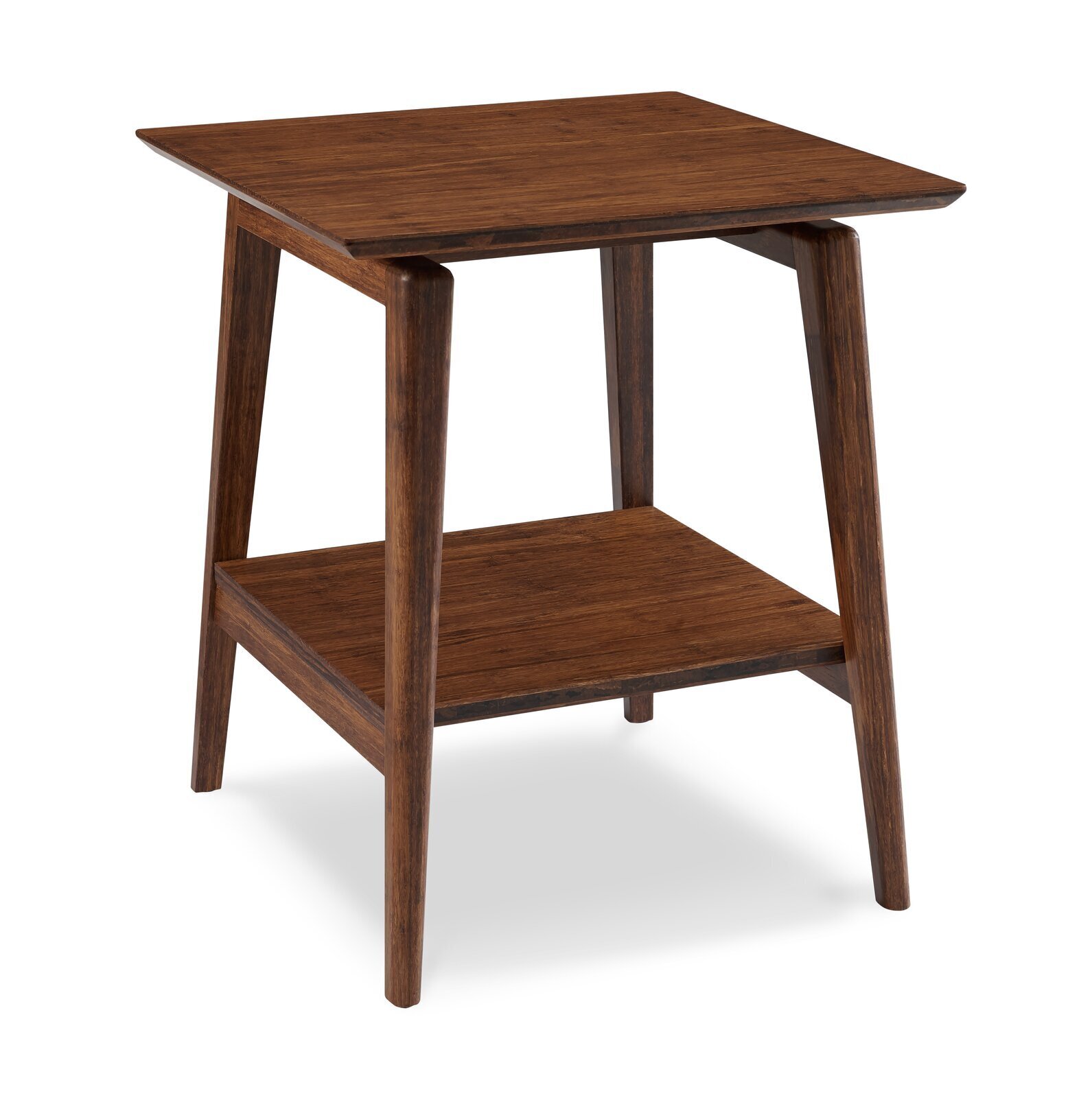 Bamboo table in a darker finish