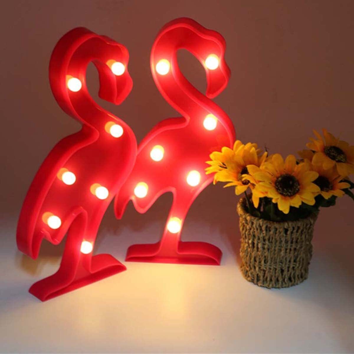 Battery Operated Pink Flamingo Lamp