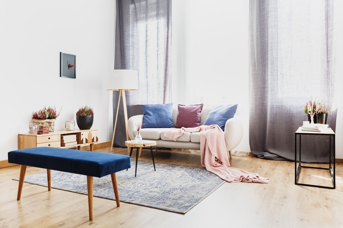 Bench in living room