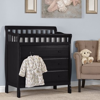 black changing table dresser Kerrogee 3-Drawer Dresser with Changing Table - Grey/White/Black - On Sale - Bed Bath & Beyond