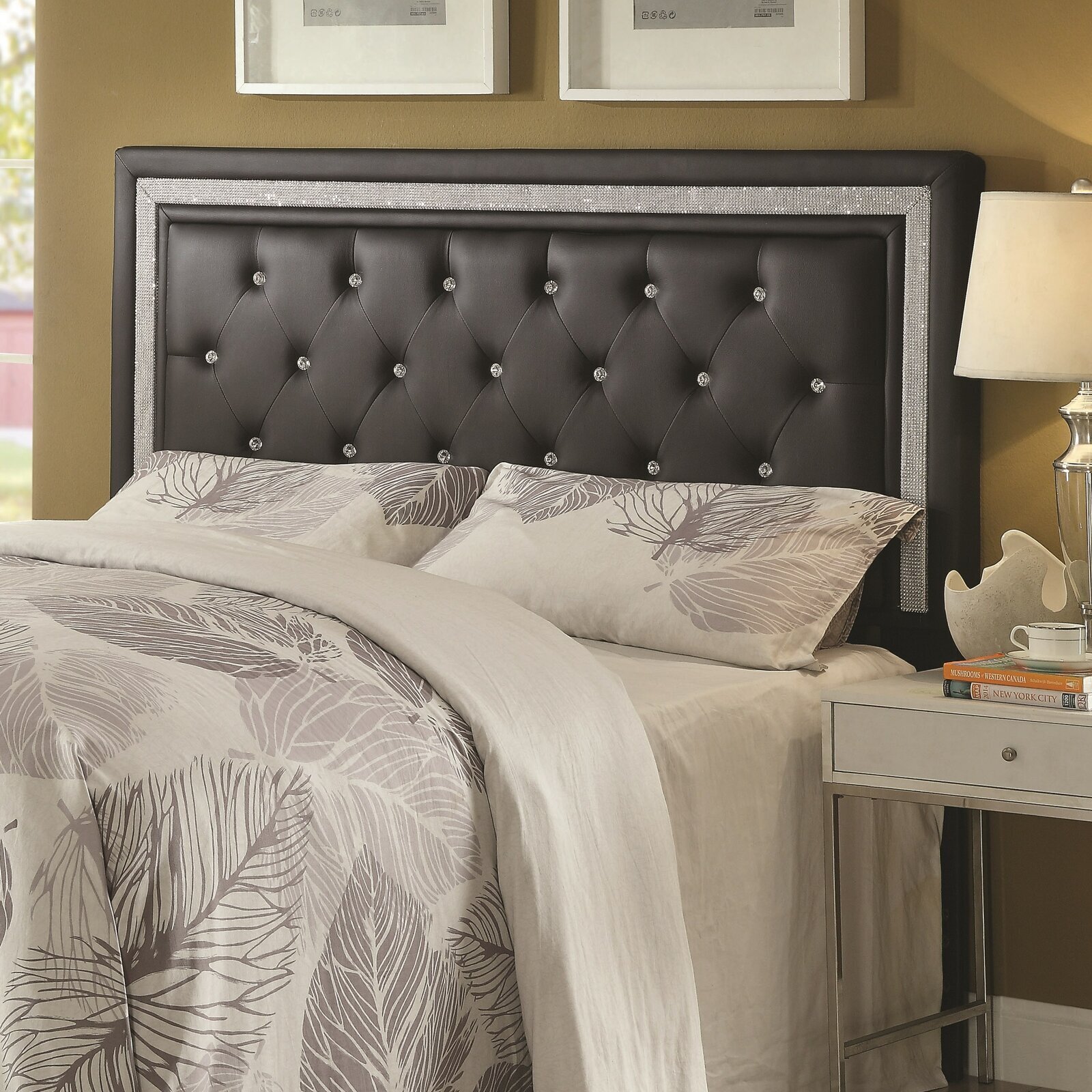 Black Headboard with Glitter