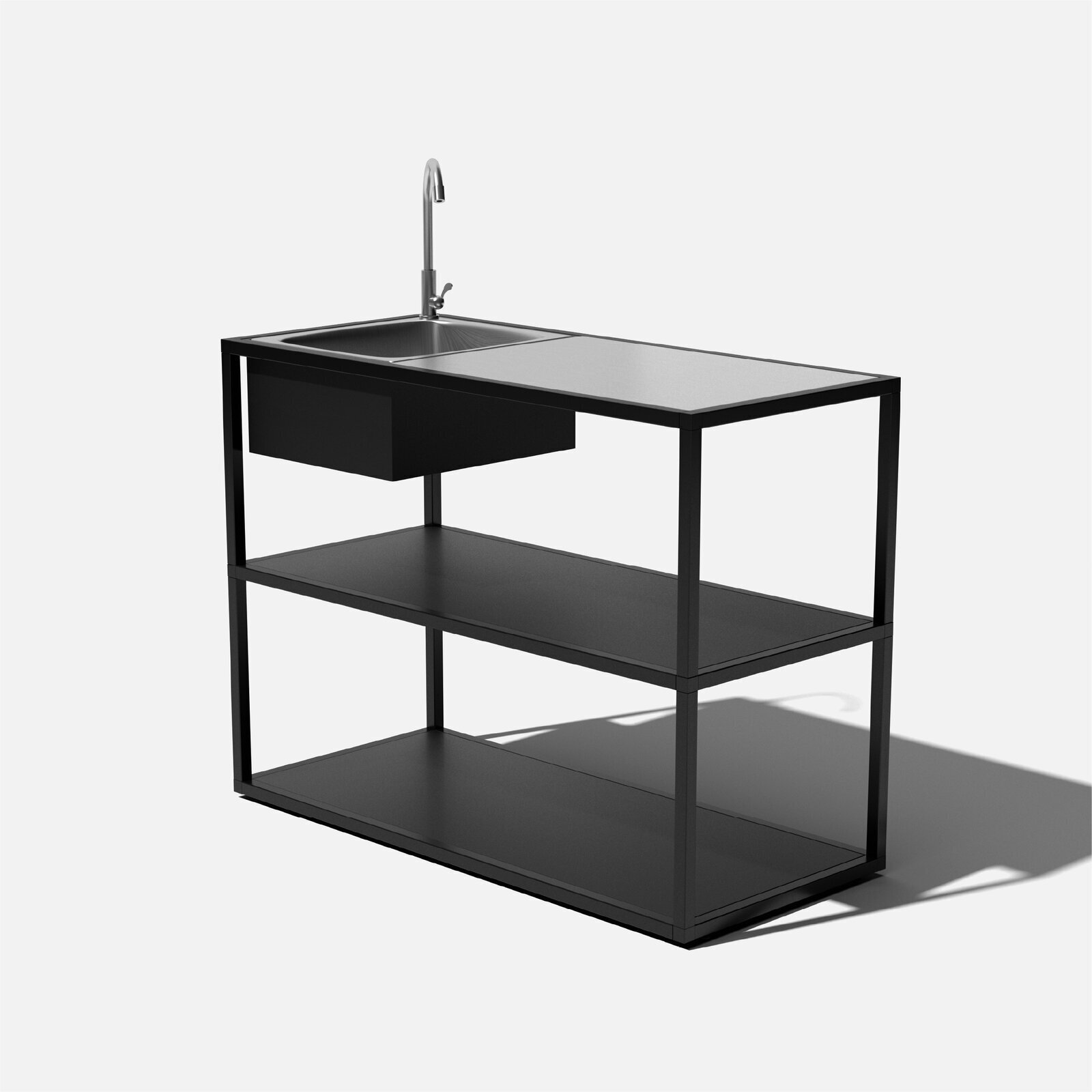 Black Metal Frame Sink