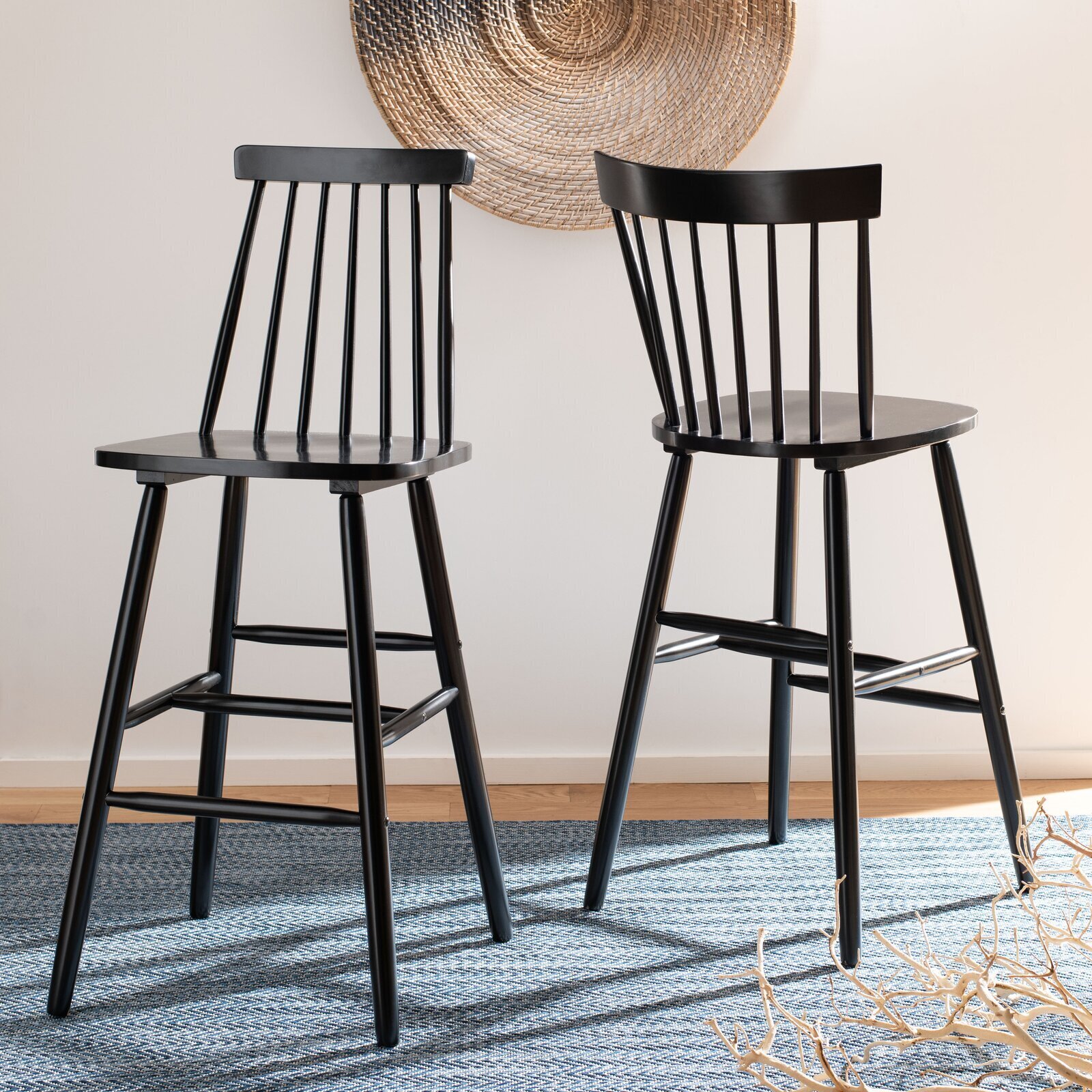 Black Windsor Bar Stools