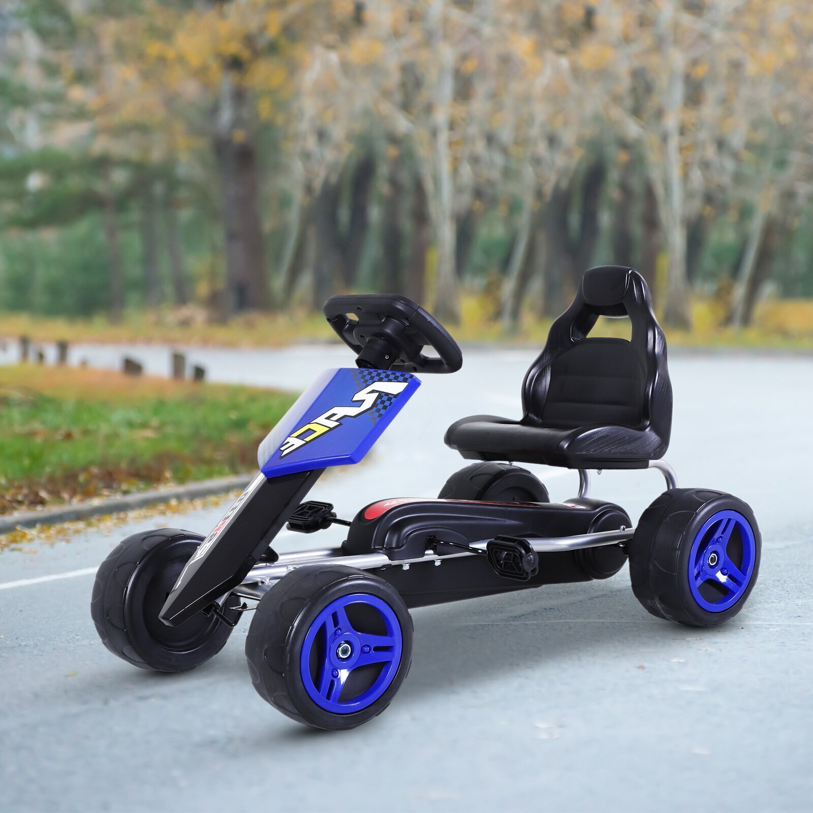 Blue Ride On Go Kart for Kids