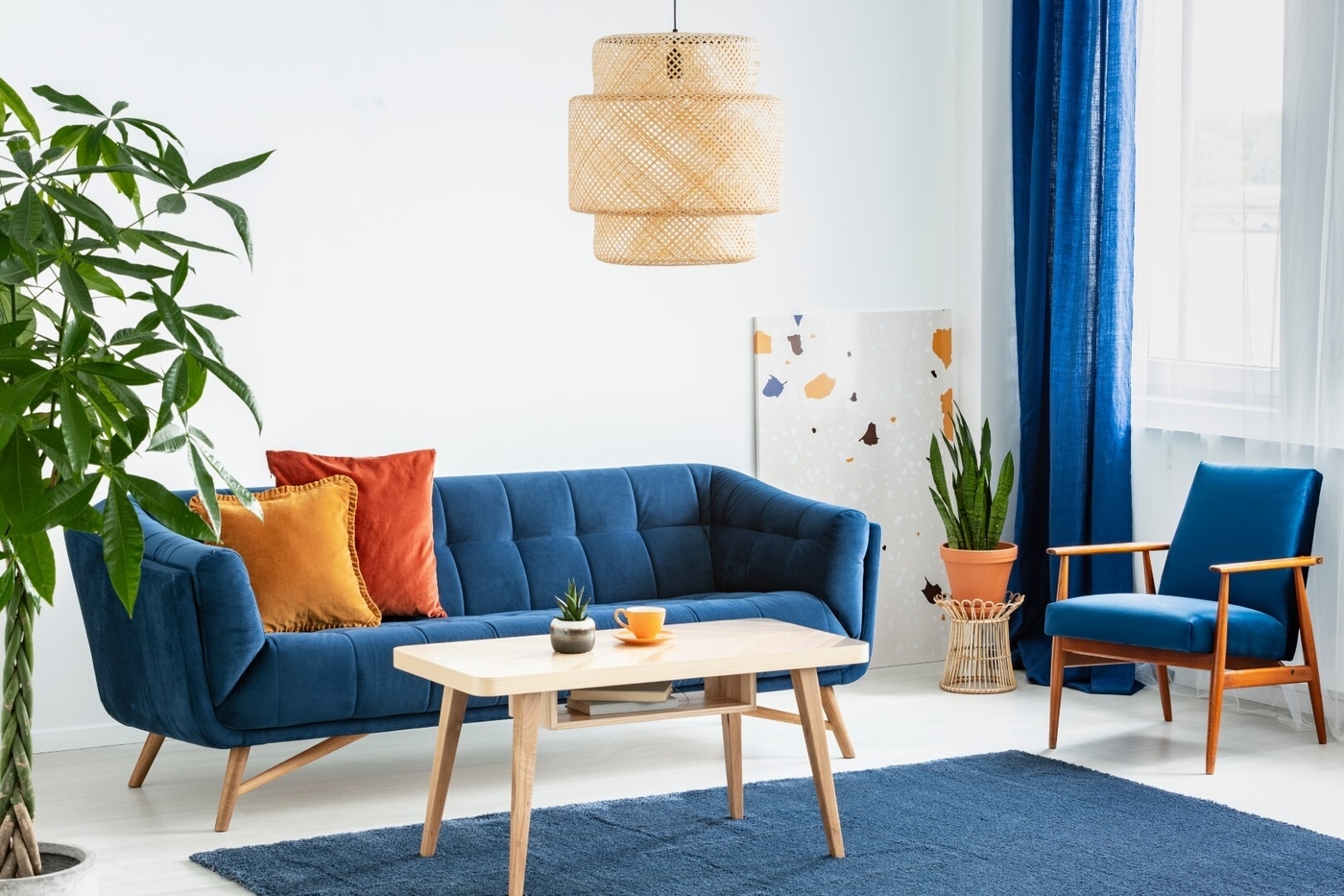Blue sofa