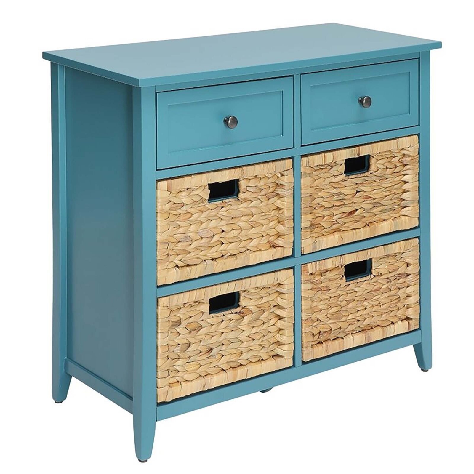 Blue Storage Table With Baskets 