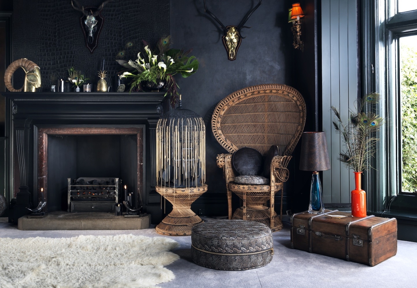 Boho living room corner 