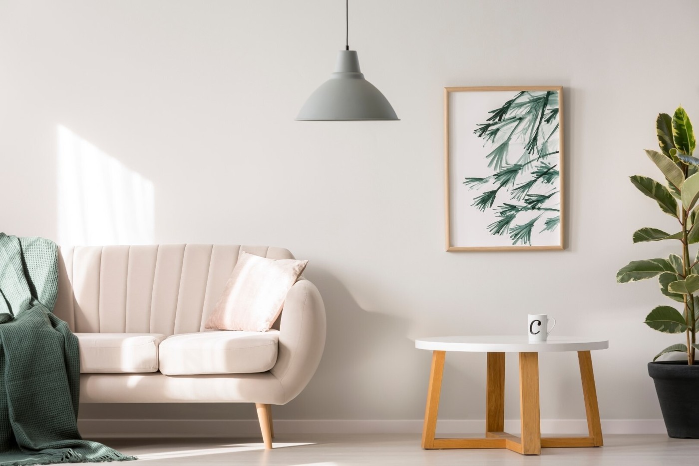 Bright living room interior