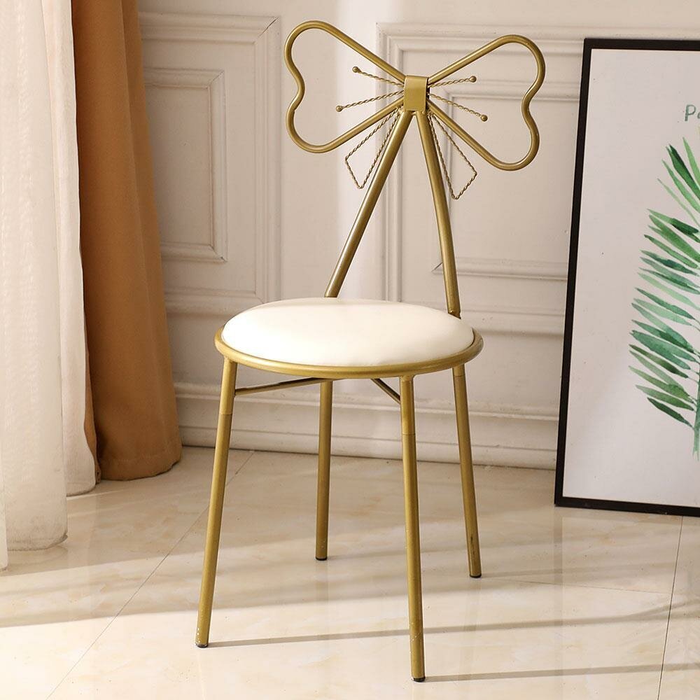 Bunceton Butterfly Backrest Vanity Stool