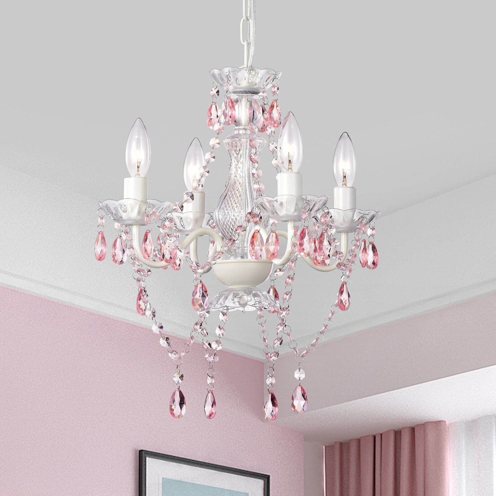 Candle Light Chandelier for Girl Bedroom