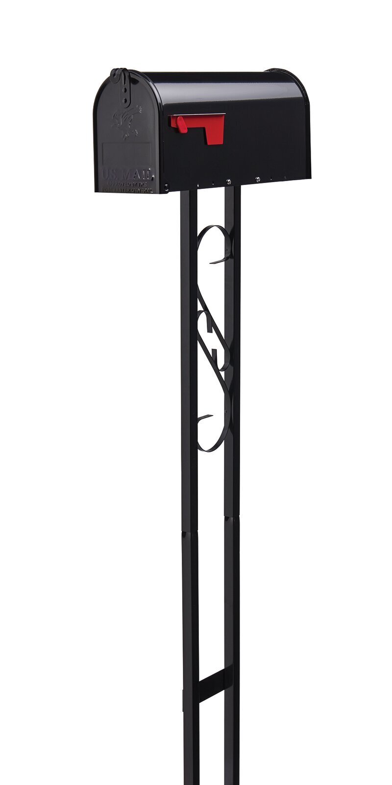 Charming wrought iron mailbox and post