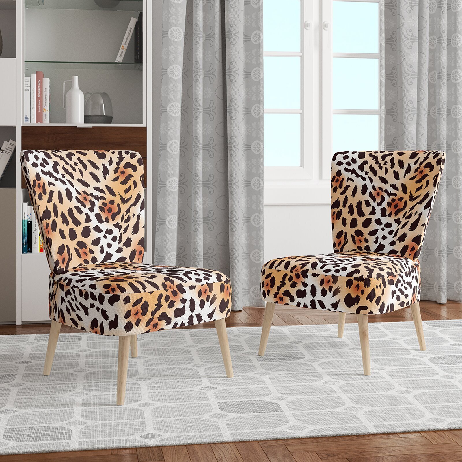 Cheetah Side Chair Without Arms