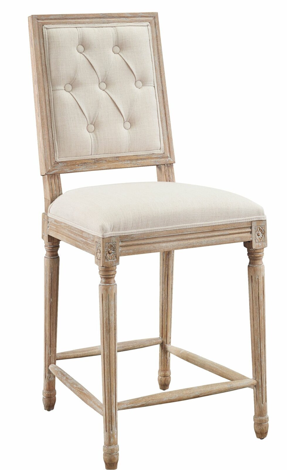Chic Bar Stool with button back