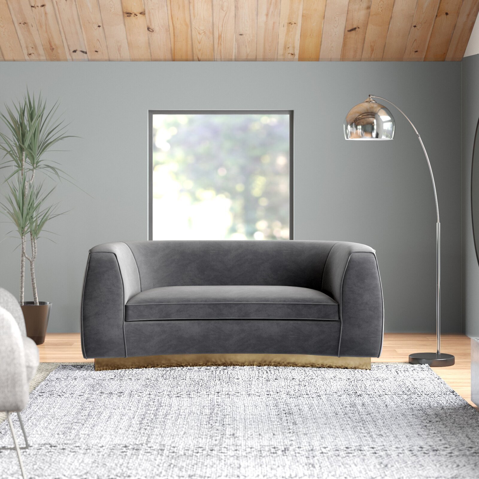 Chic Velvet Oversized Loveseat