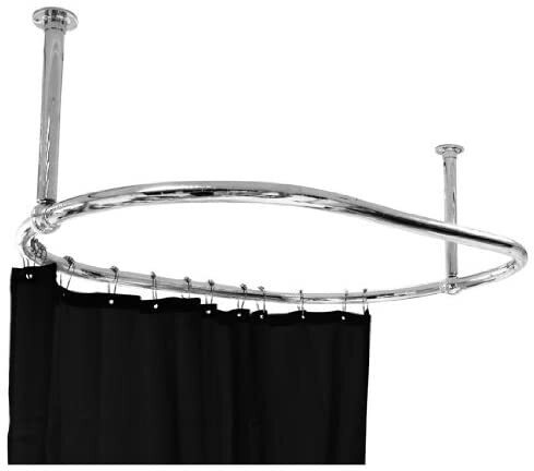 Chrome round shower curtain rod