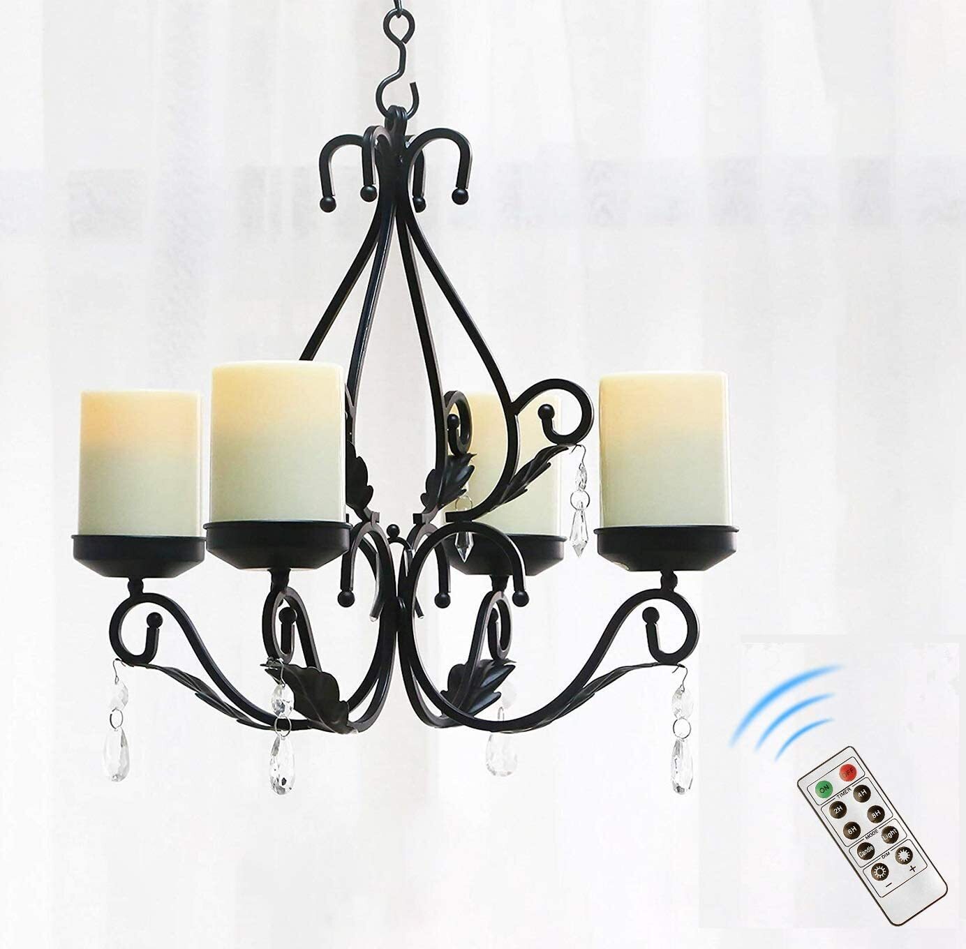 Faux Candle Chandelier