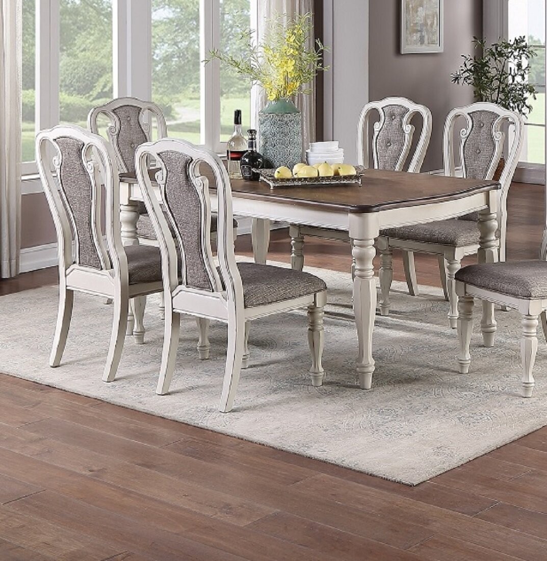 Classic French country dining table with turned legs