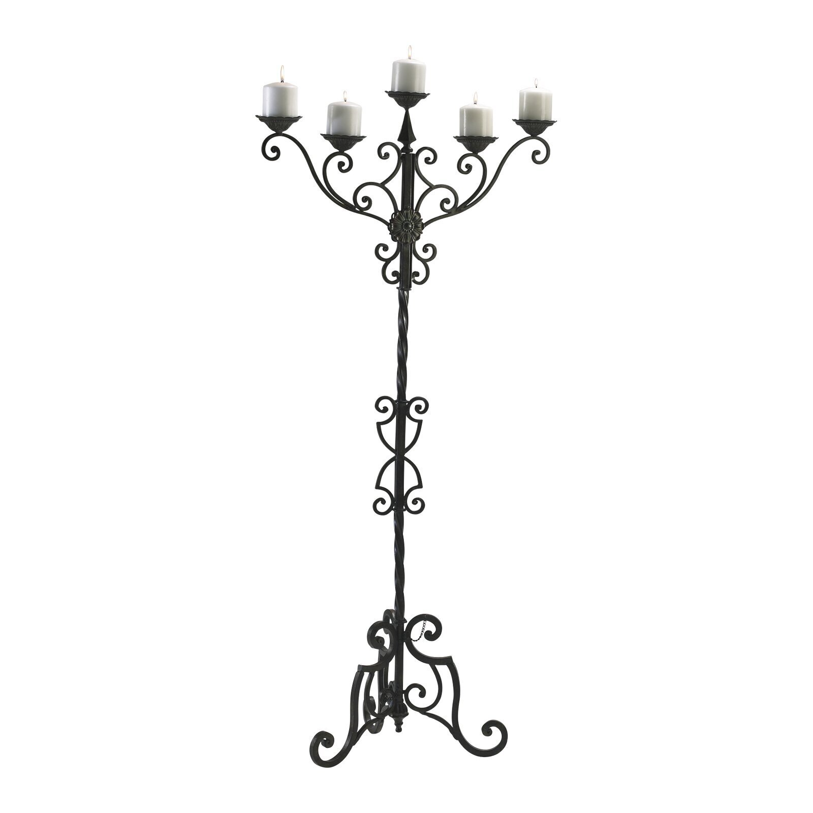 Wrought Iron Floor Candle Holders