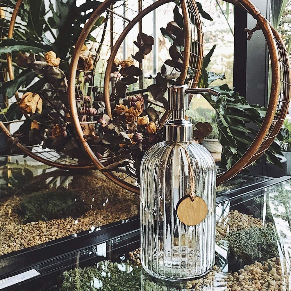 Clear Glass Soap Dispenser