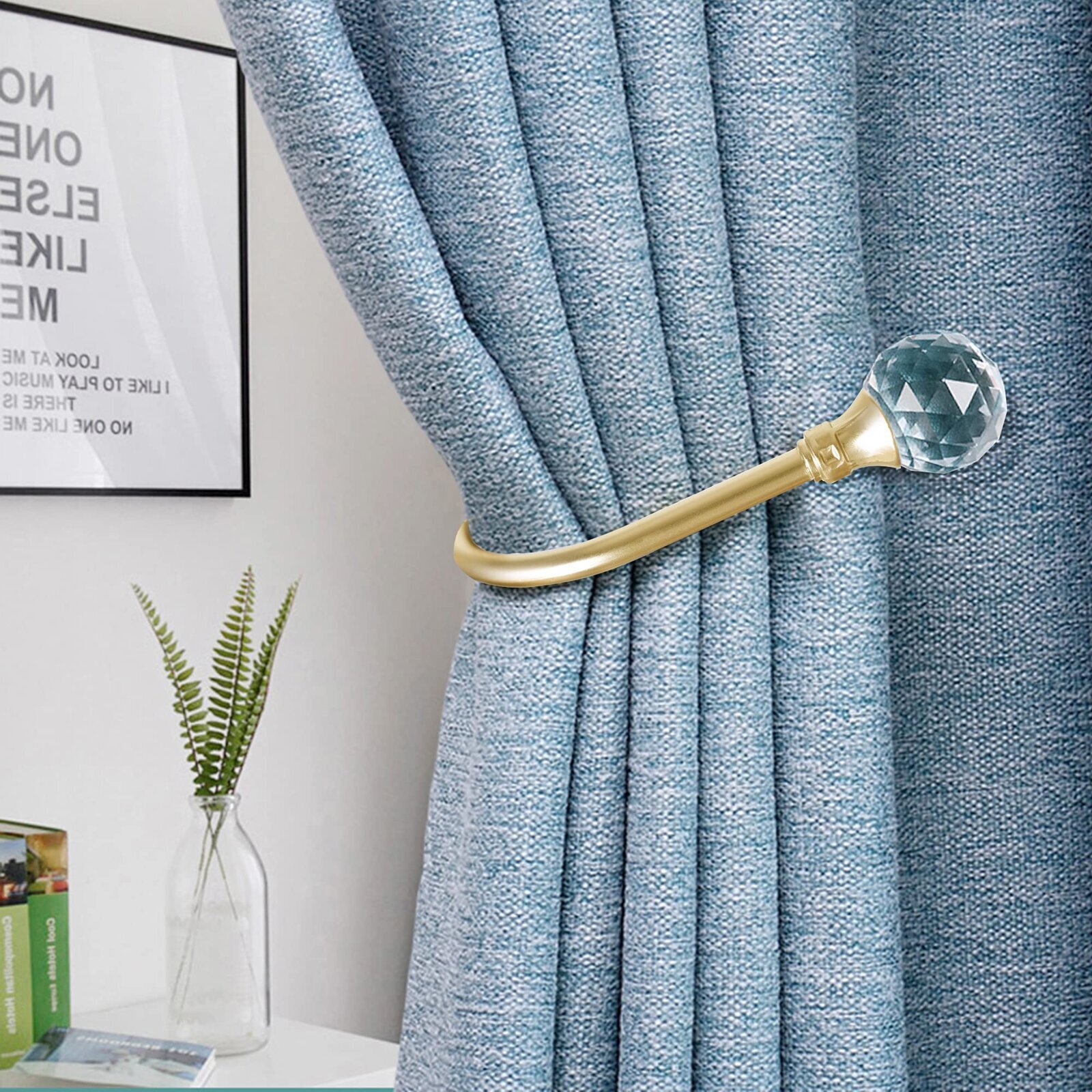 Clear Gloss Bulb Modern Curtain Holdbacks
