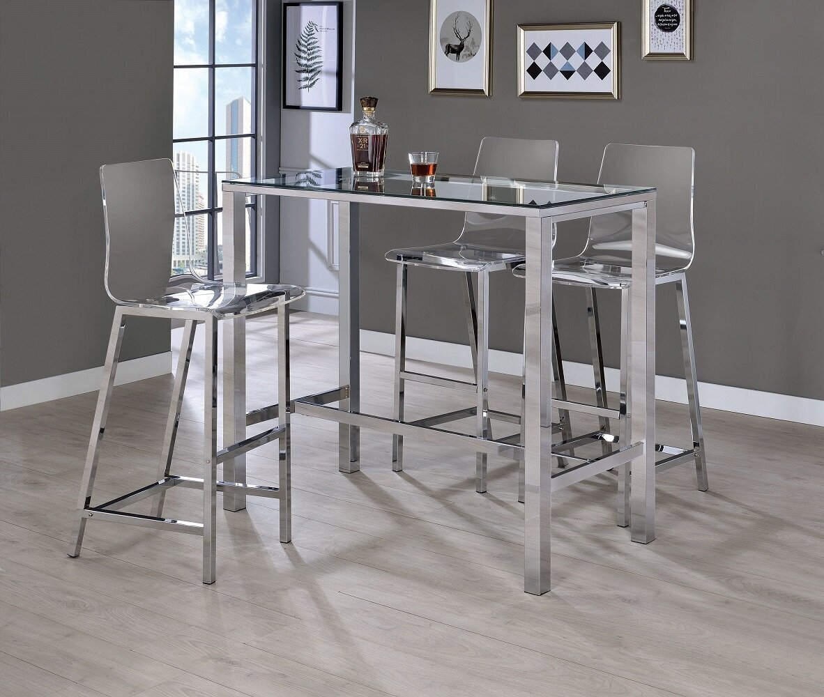 Clear High Top Table and Chairs
