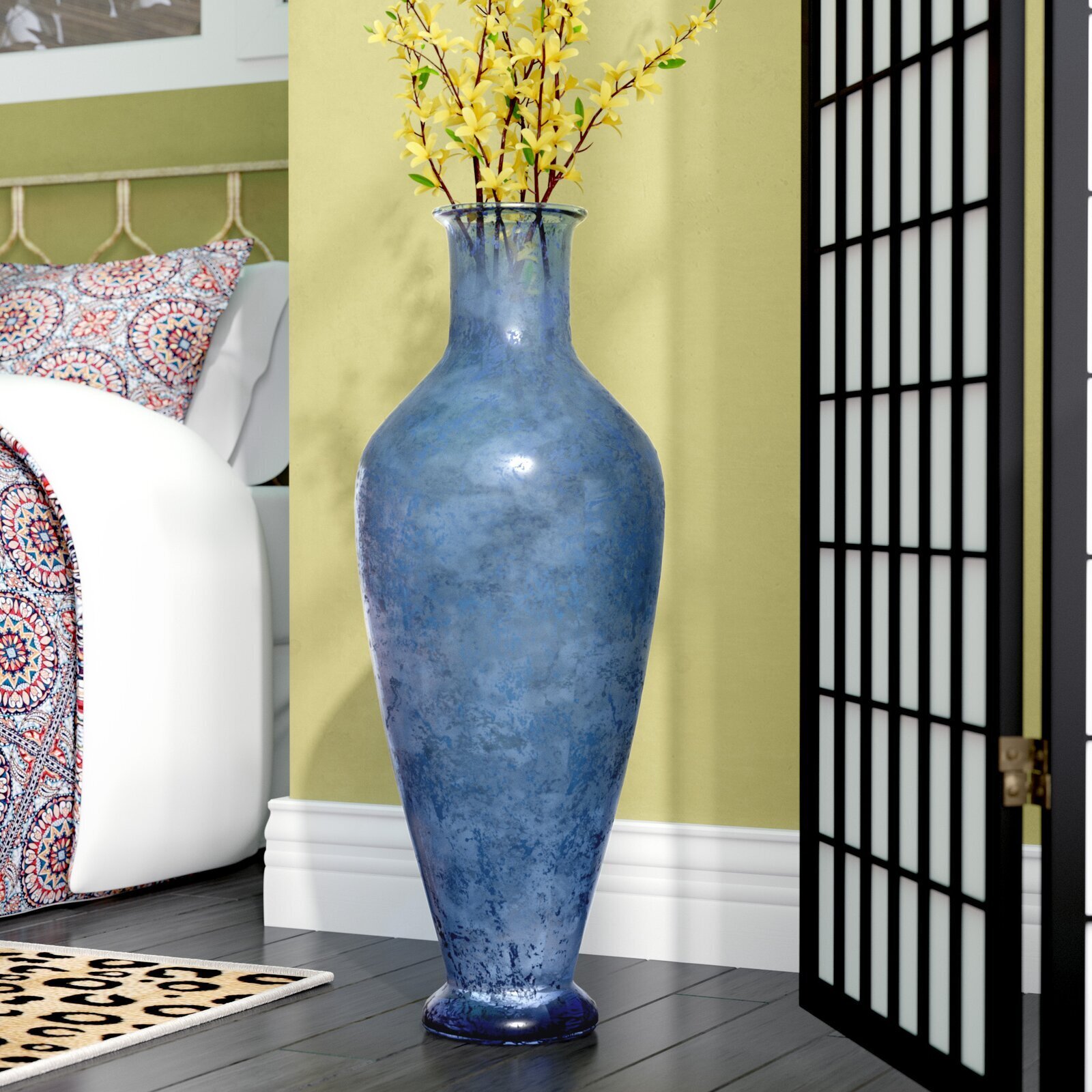 Large Glass Floor Vase