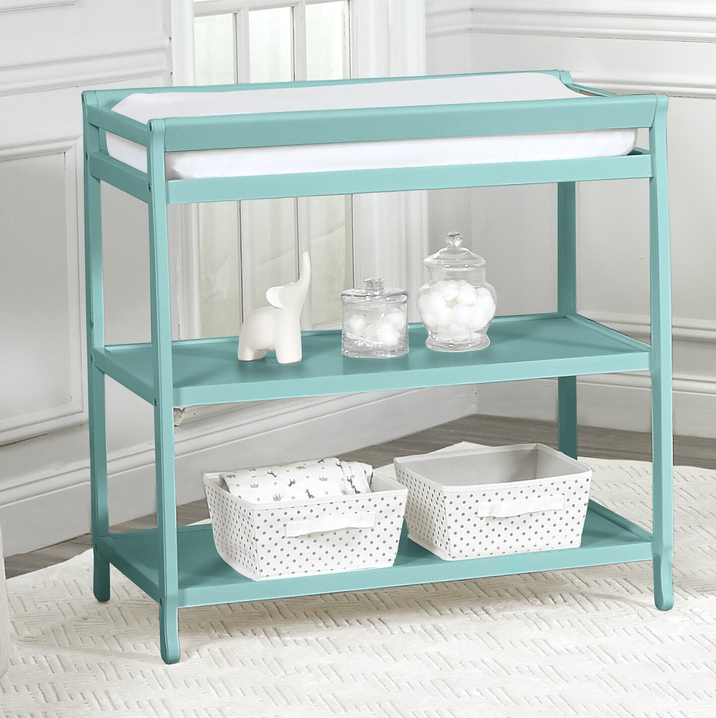 Colorful Solid Wood Changing Table