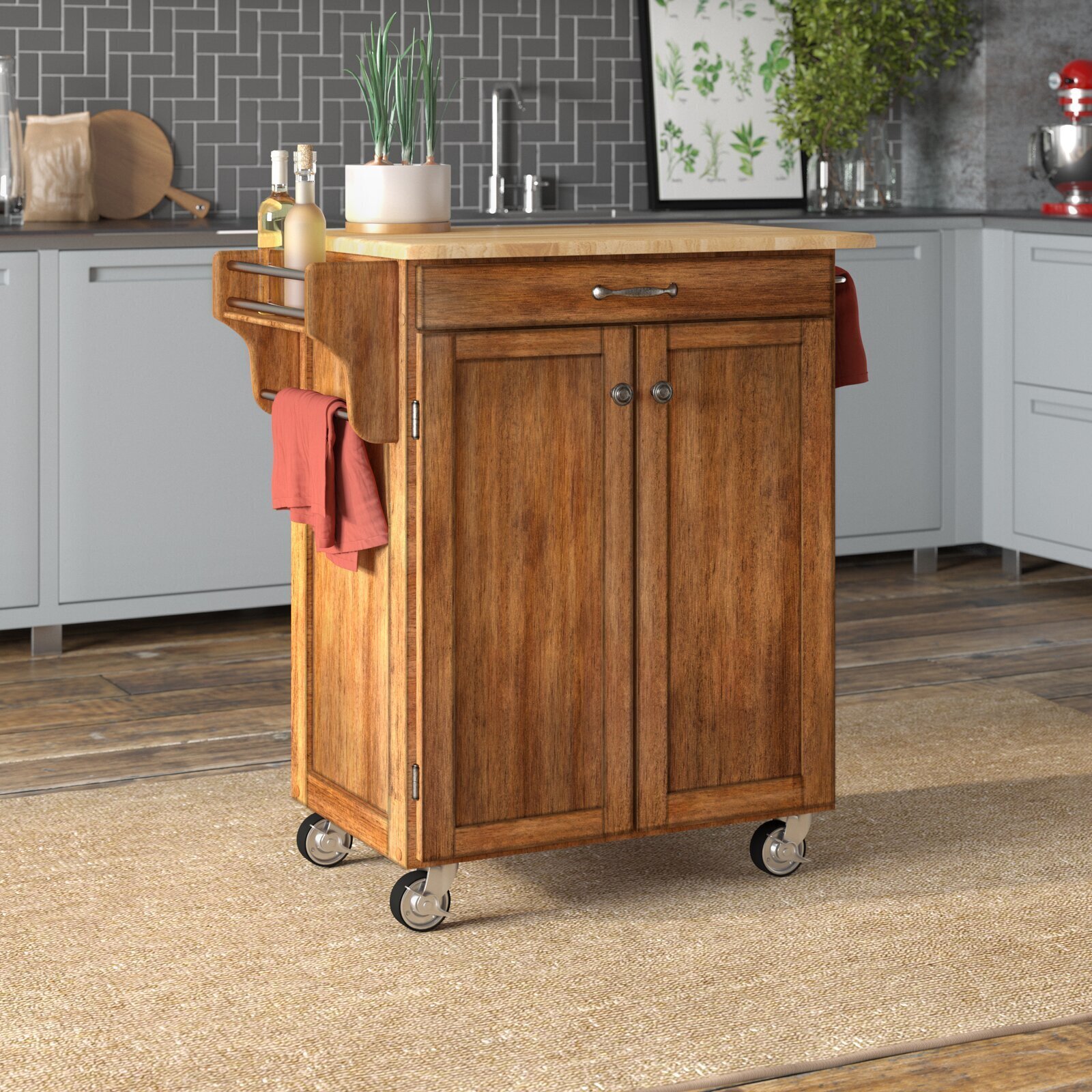 Compact cabinet on wheels