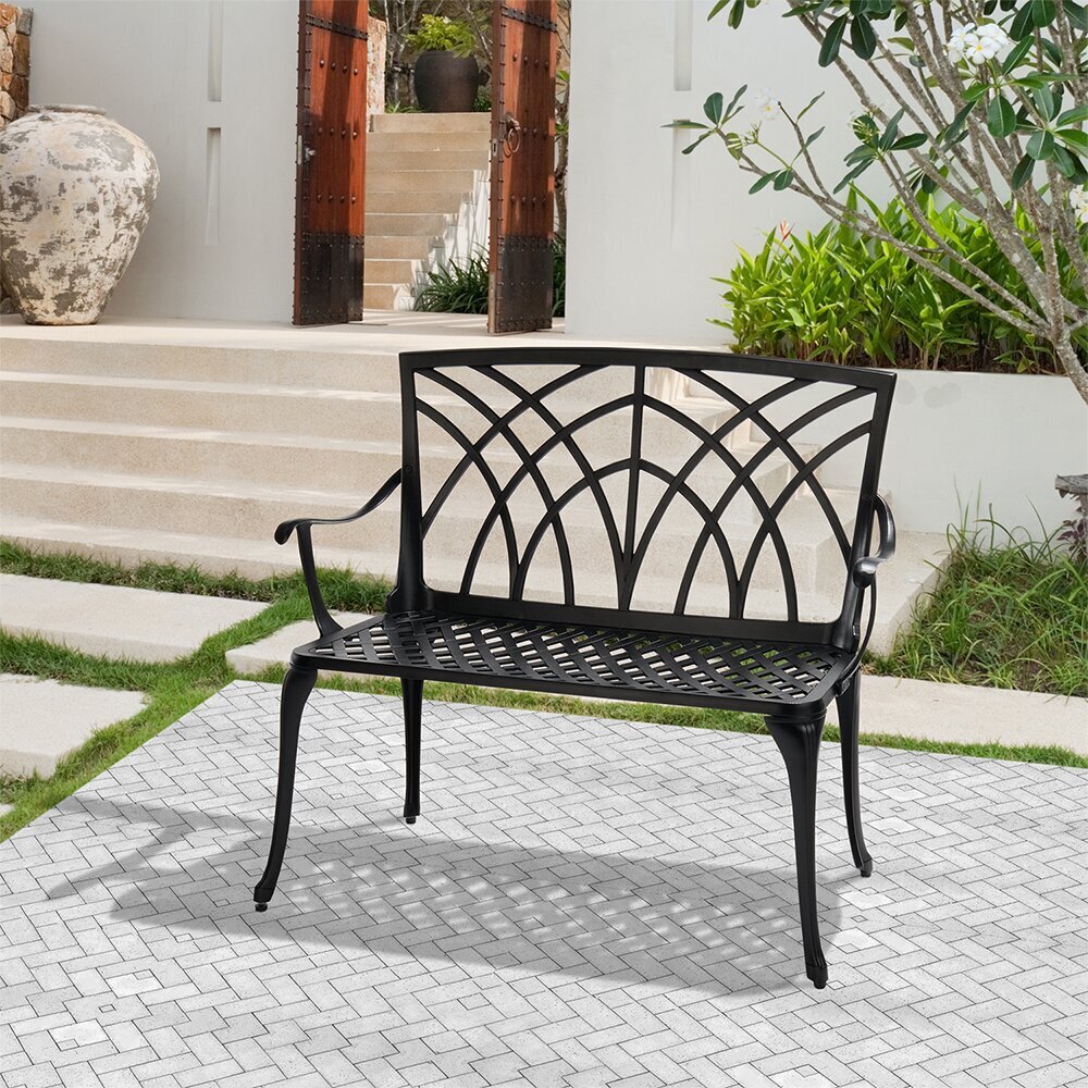 Compact Modern Decorative Metal Bench